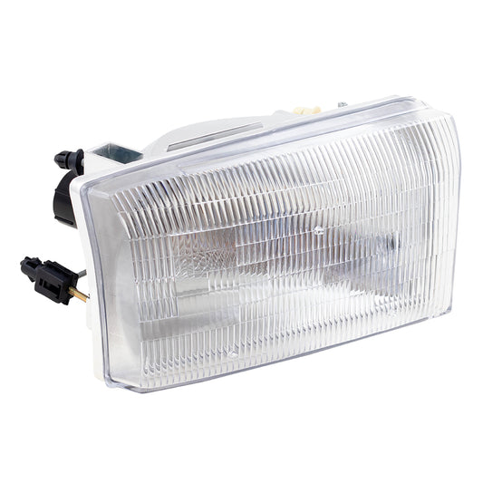 Composite Headlight fit 99-04 Ford Super Duty Pickup Passenger Lined Center Lens