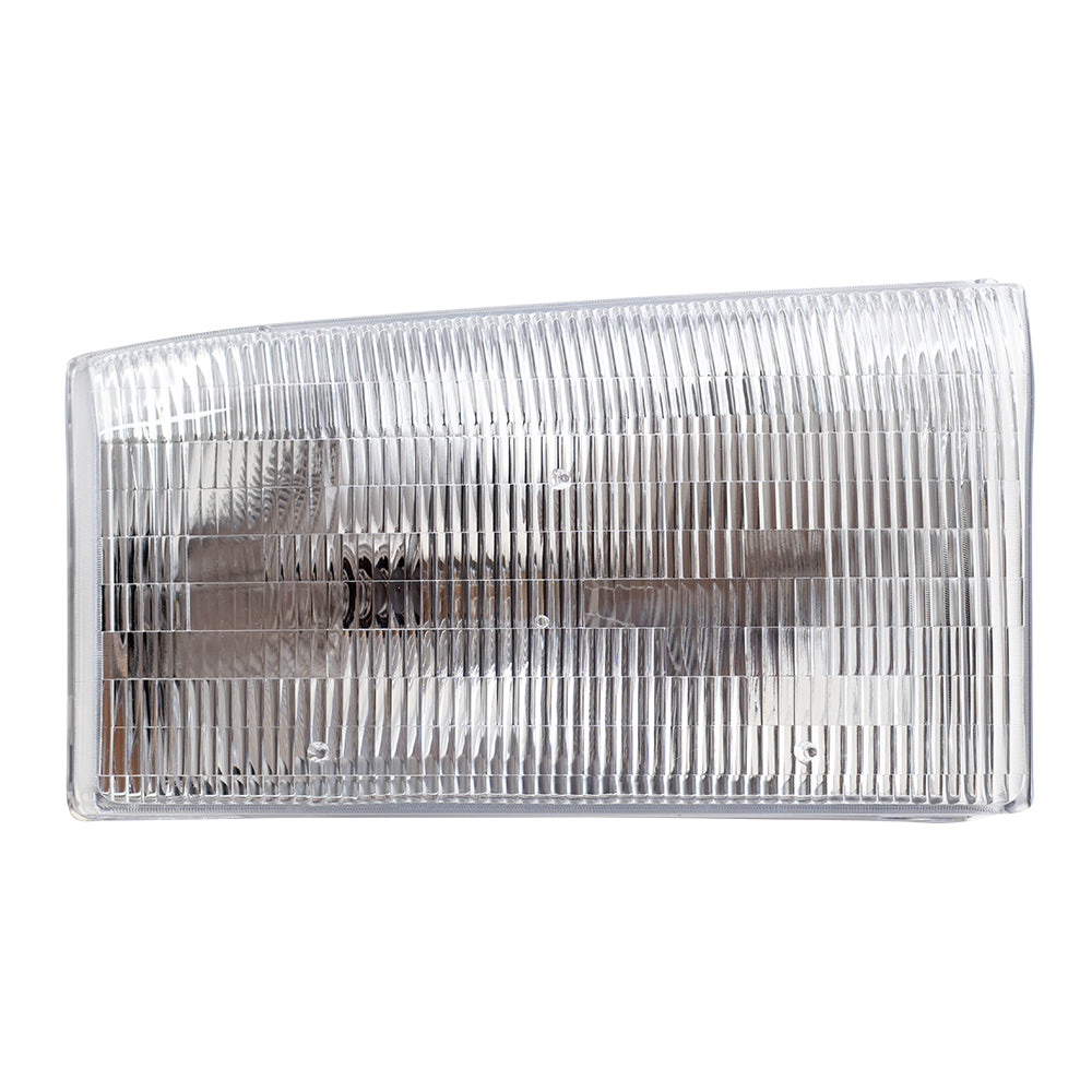 Composite Headlight fit 99-04 Ford Super Duty Pickup Passenger Lined Center Lens