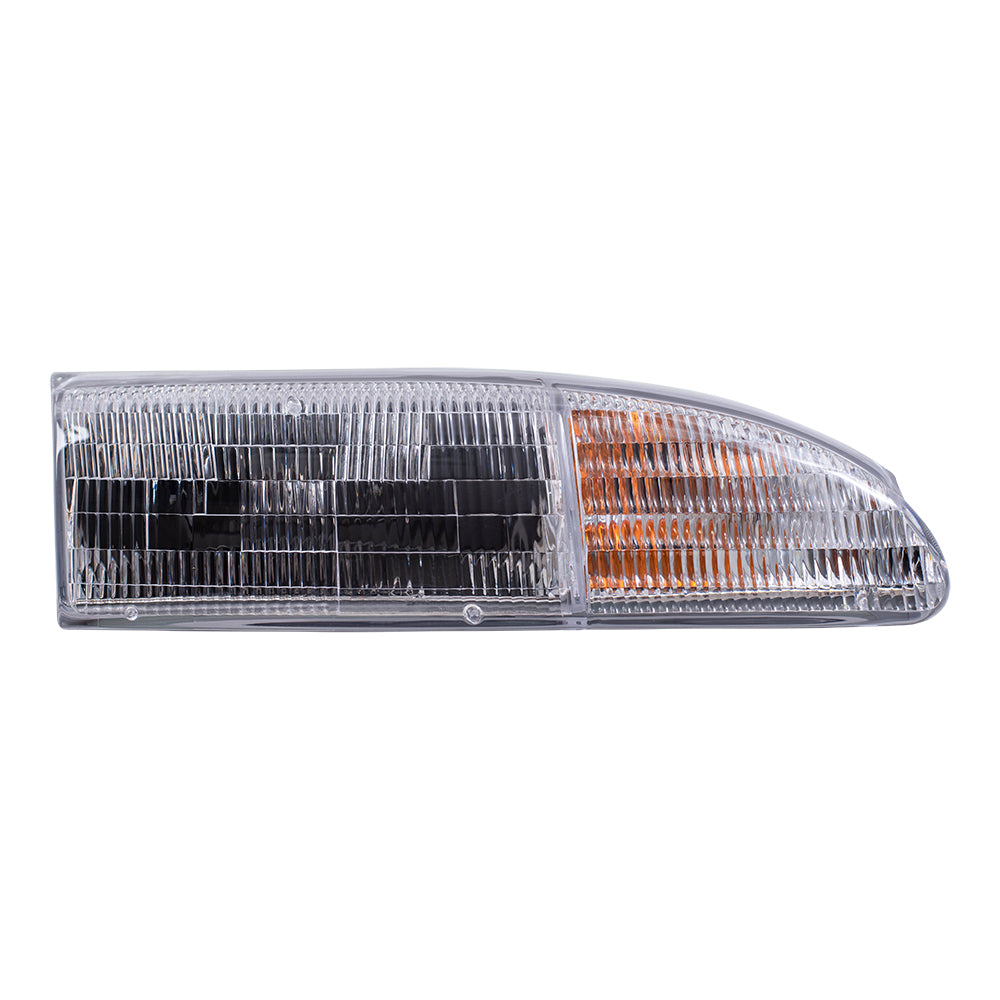 Brock Replacement Passengers Headlight Headlamp Compatible with 1994-1995 Thunderbird F4SZ13008A