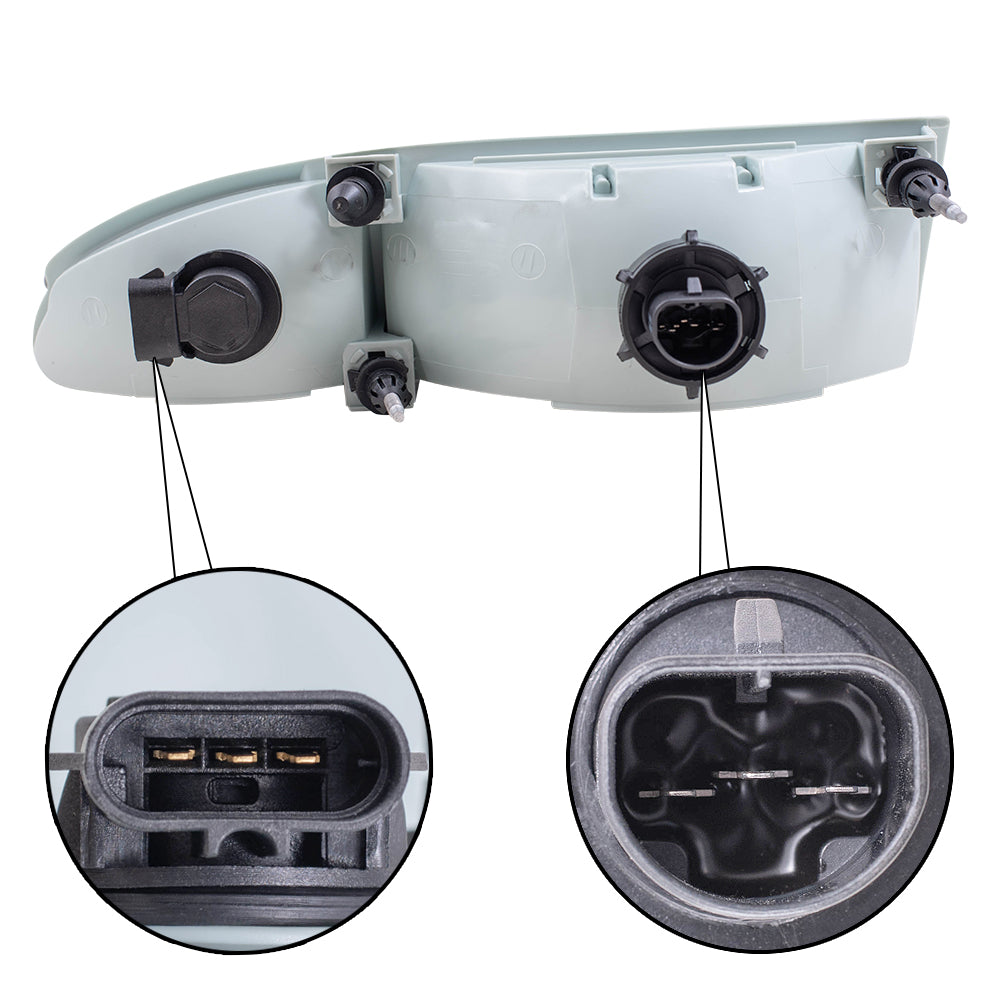 Brock Replacement Passengers Headlight Headlamp Compatible with 1994-1995 Thunderbird F4SZ13008A
