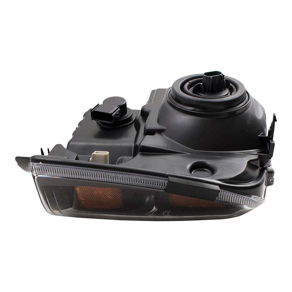 Brock Replacement Passengers Halogen Headlight w/ Black Bezel Compatible with 05-07 Super Duty Pickup Truck Replaces 6C3Z13008CB FO2503224