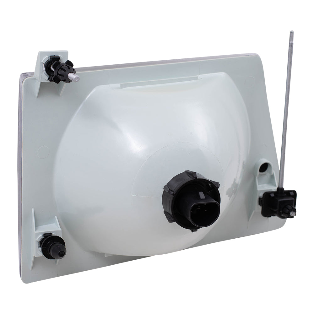 Brock Replacement Drivers Composite Headlight Headlamp Lens Compatible with 1997-2007 E-Series Van 6C2Z 13008 BA