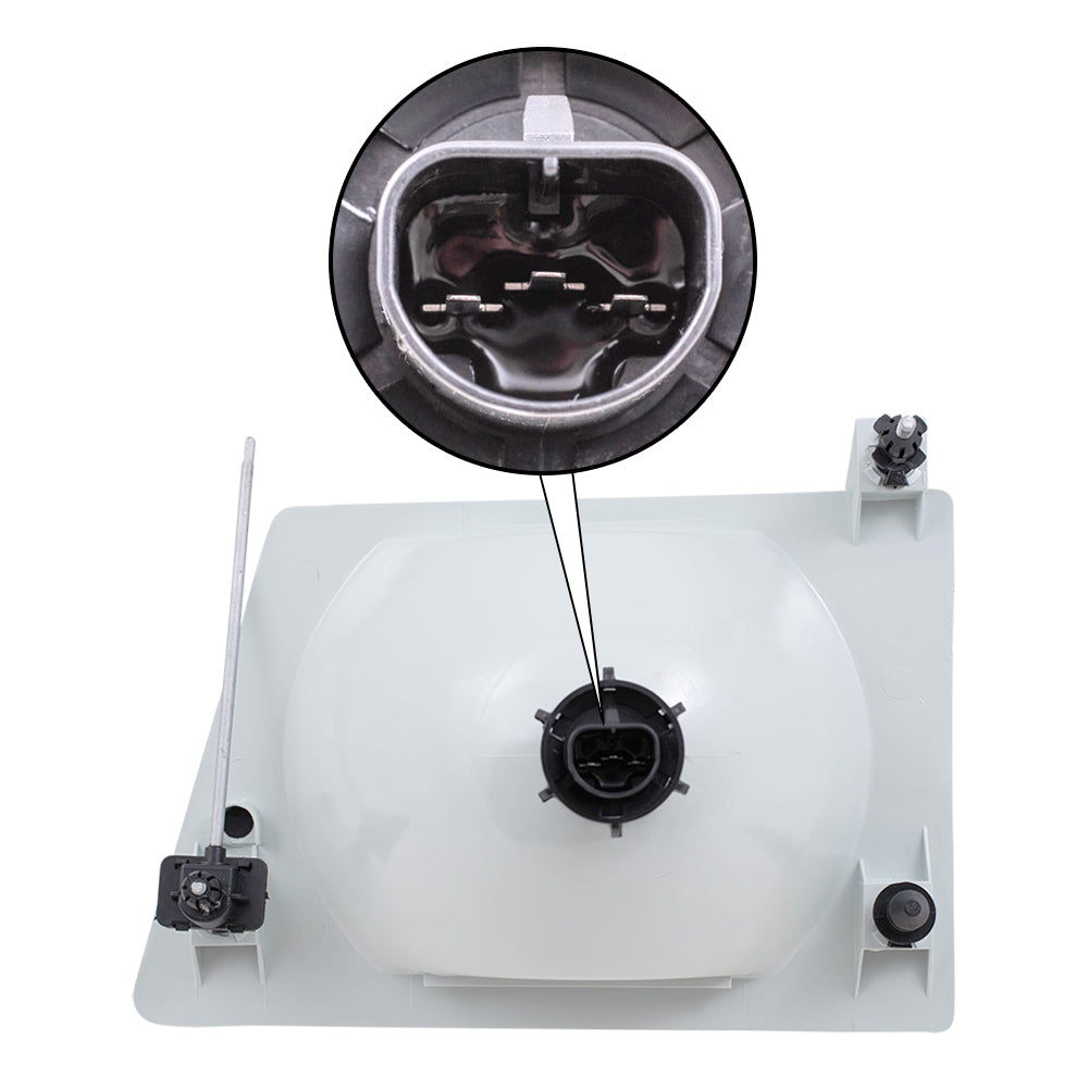 Headlight Assembly fits 97-07 Ford E150 E250 E350 Van Passenger Composite Lamp