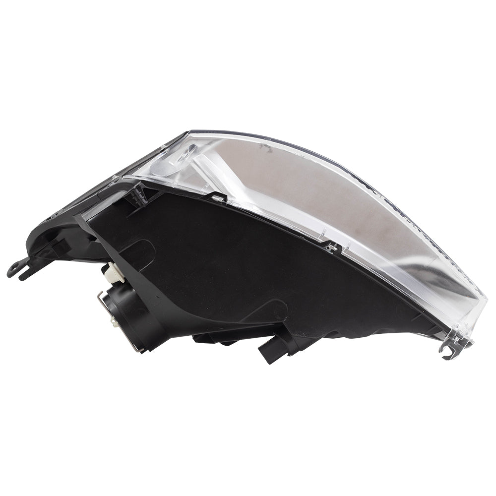 Brock Replacement Passengers Halogen Headlight Headlamp with Chrome Bezel Compatible with 2000-2004 Focus 3S4Z 13008 CA