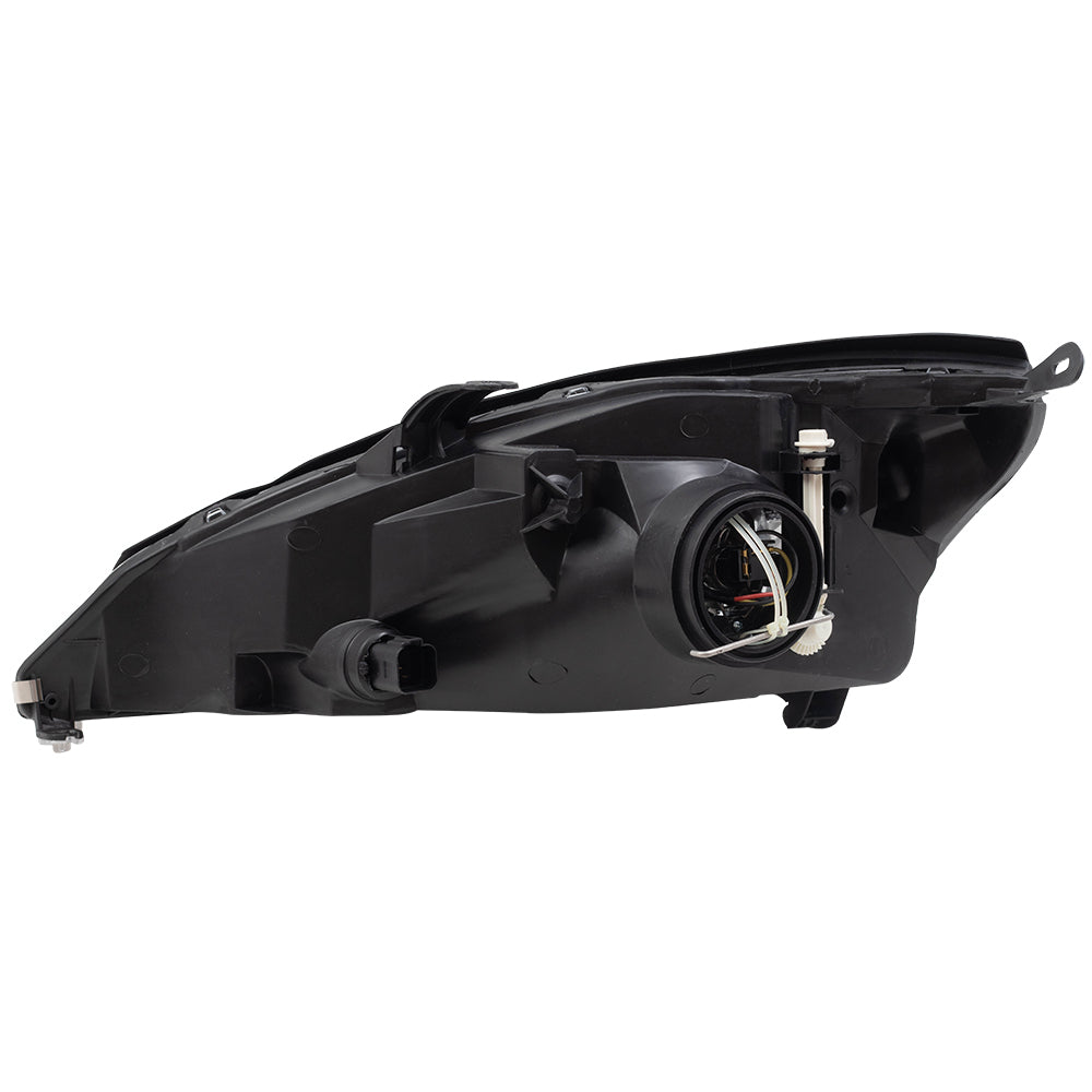 Brock Replacement Passengers Halogen Headlight Headlamp with Chrome Bezel Compatible with 2000-2004 Focus 3S4Z 13008 CA