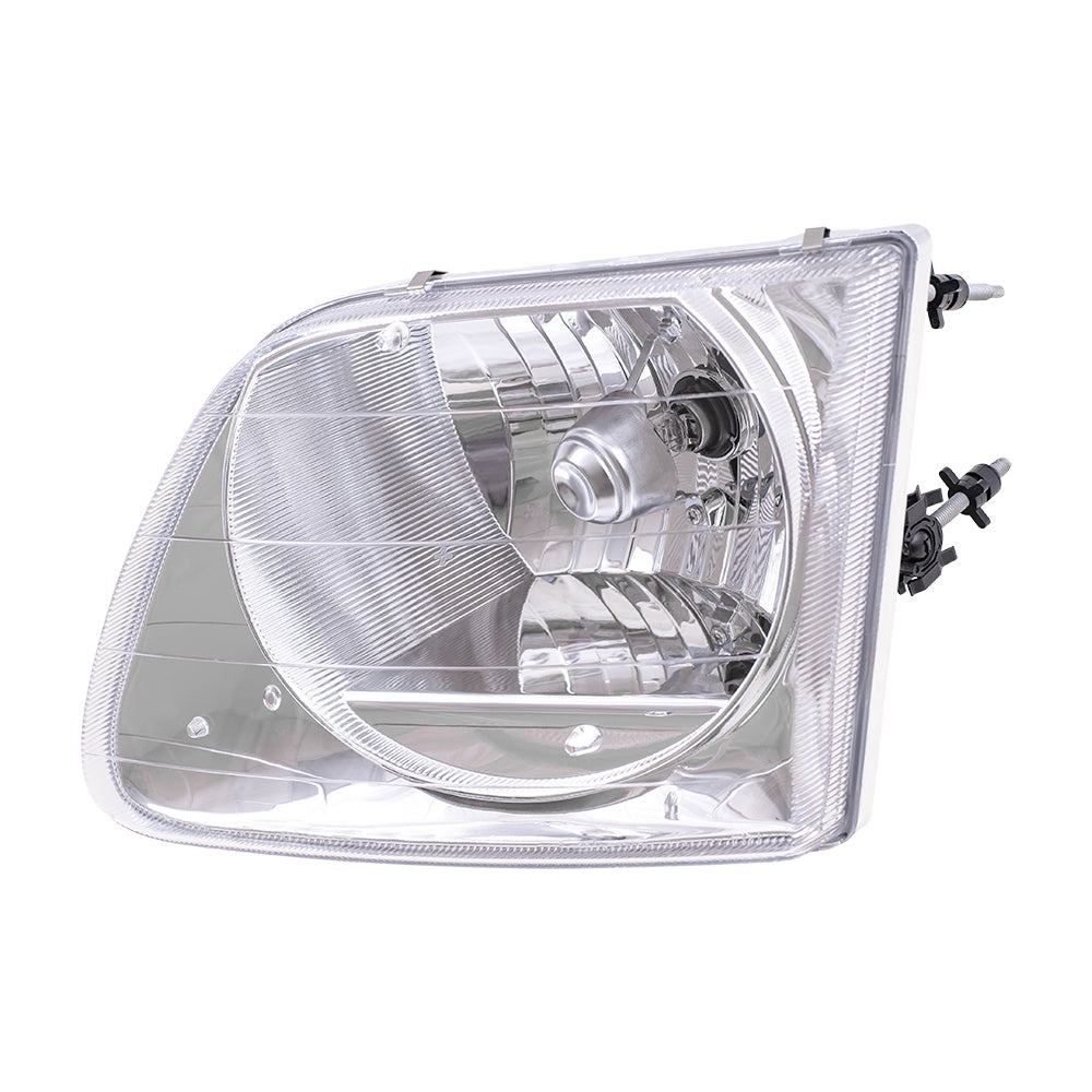 Brock Replacement Drivers Headlight Headlamp Compatible with 2001-2003 F150 Lightning Pickup Truck 3L3Z13008FA