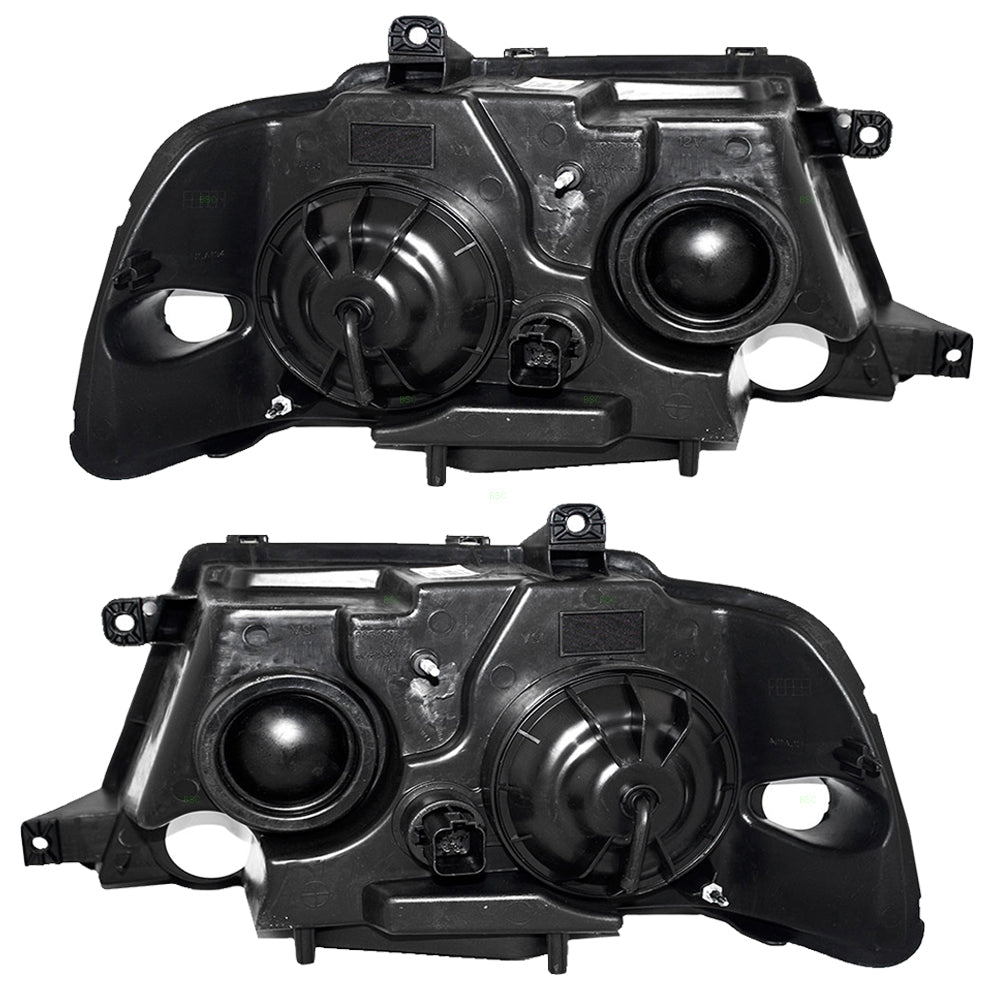 Brock Replacement Driver and Passenger Halogen Headlights Headlamps Compatible with 2003-2006 Navigator 6L7Z 13008 AB 6L7Z 13008 AA