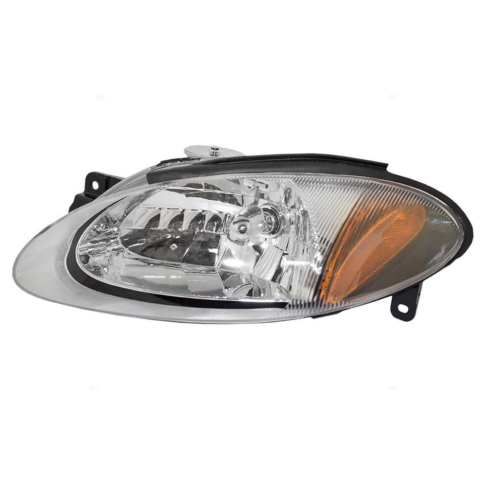 Headlight Assembly fits 98-03 Ford Escort ZX2 Driver Halogen Combination Lamp