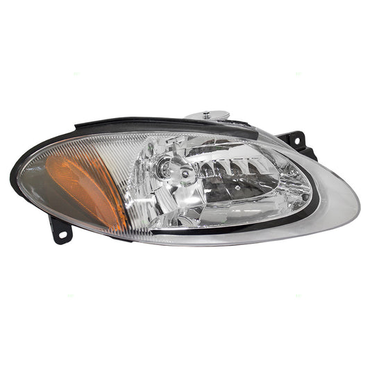 Headlight Assembly fits 98-03 Ford Escort ZX2 Passenger Halogen Combination Lamp