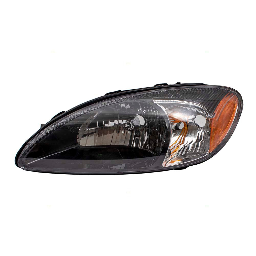 Headlight Assembly fits 00-07 Ford Taurus Driver Halogen Headlamp w/ Black Bezel