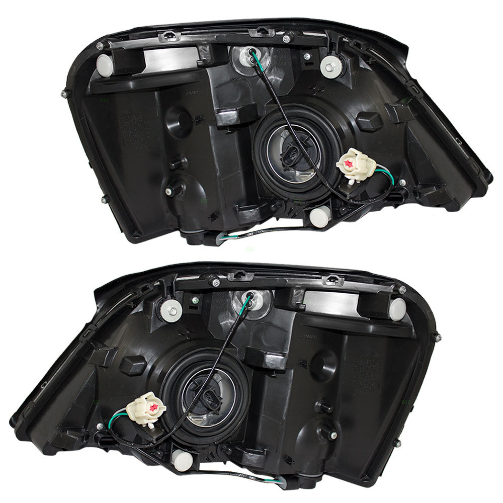 Brock Replacement Driver and Passenger Halogen Headlight Combination Headlamp Lens Compatible with 2004-2007 Freestar Monterey Van 7F2Z 13008 B 7F2Z 13008 A