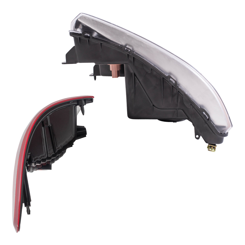 Headlight Assemblies with Chrome Bezel and Styleside Tail Light Units 4 Piece Set Compatible with 2004-2008 Ford F-150