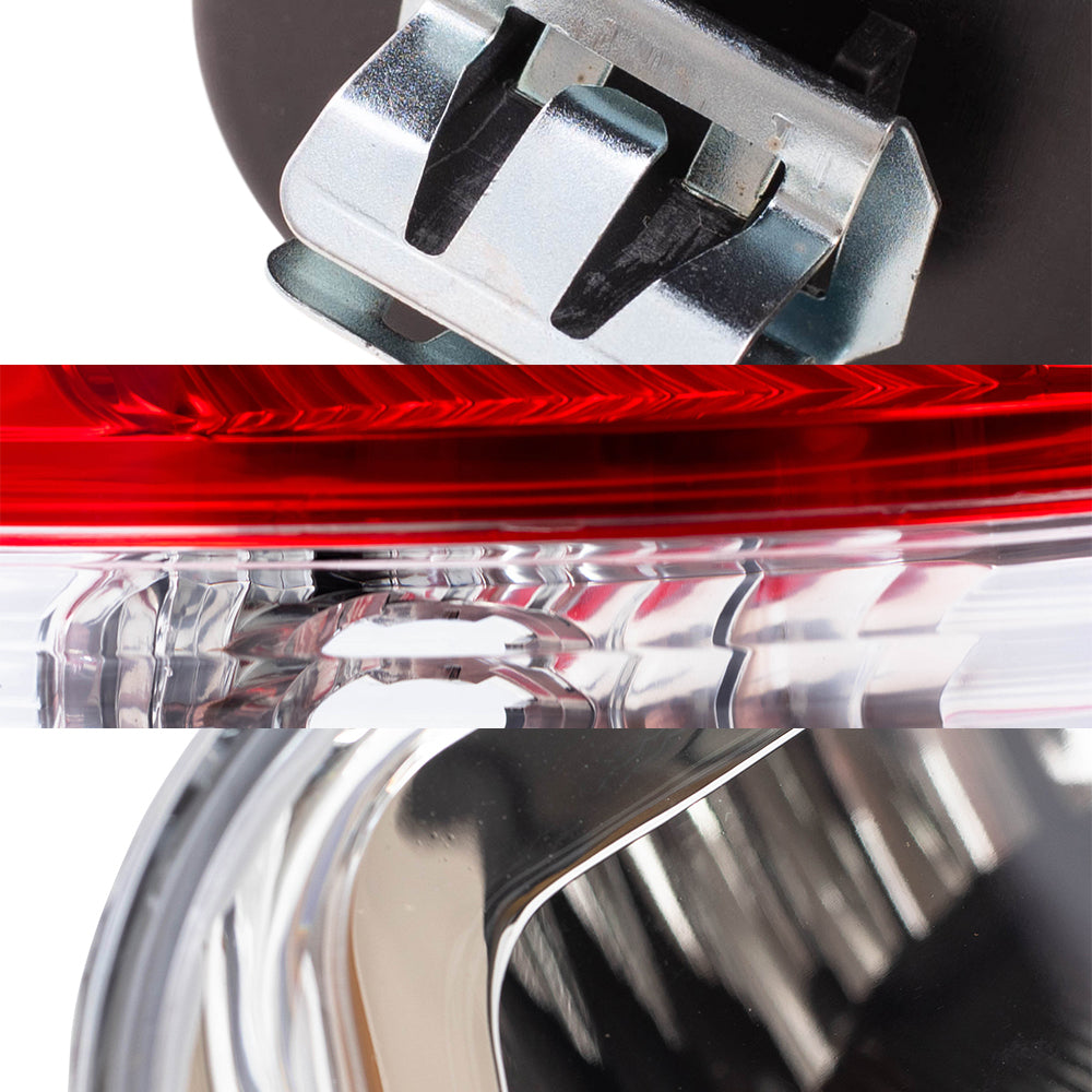 Brock Aftermarket Replacement Driver Left Passenger Right Halogen Combination Headlights with Chrome Bezel-Rectangular Fog Lights & Tail Lights 6 Piece Set Compatible with 2004-2006 Ford F-150