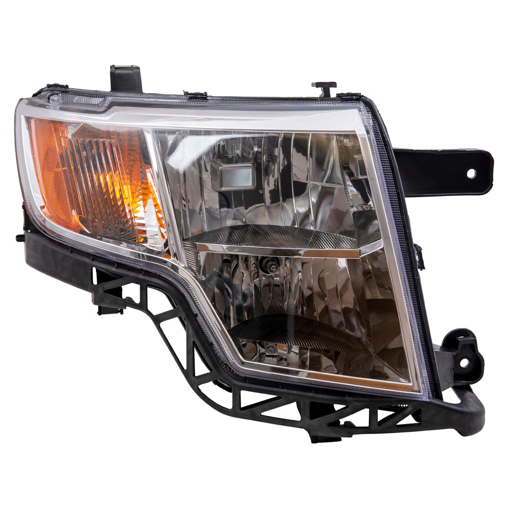Brock Aftermarket Replacement Driver Left Passenger Right Halogen Combination Headlight Assembly Set Compatible With 2007-2010 Ford Edge