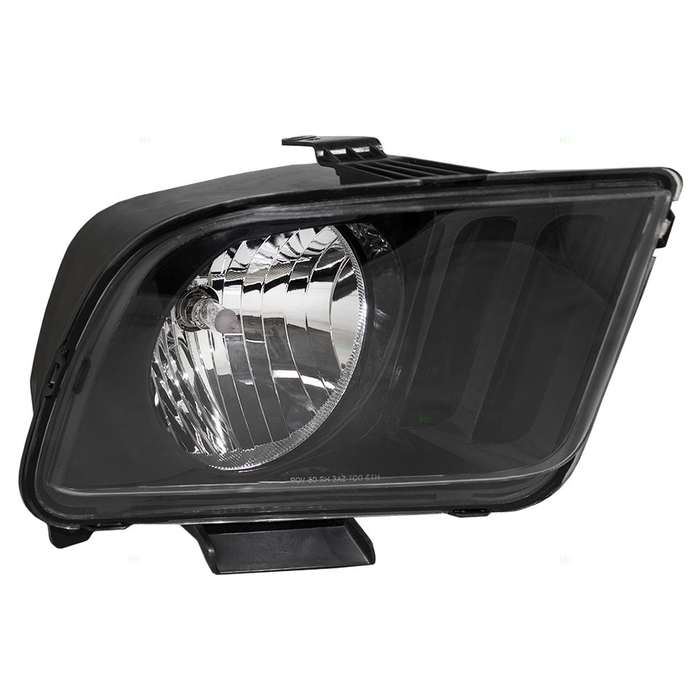 Brock Aftermarket Replacement Passenger Right Halogen Headlight Assembly Compatible With 2007-2009 Ford Mustang