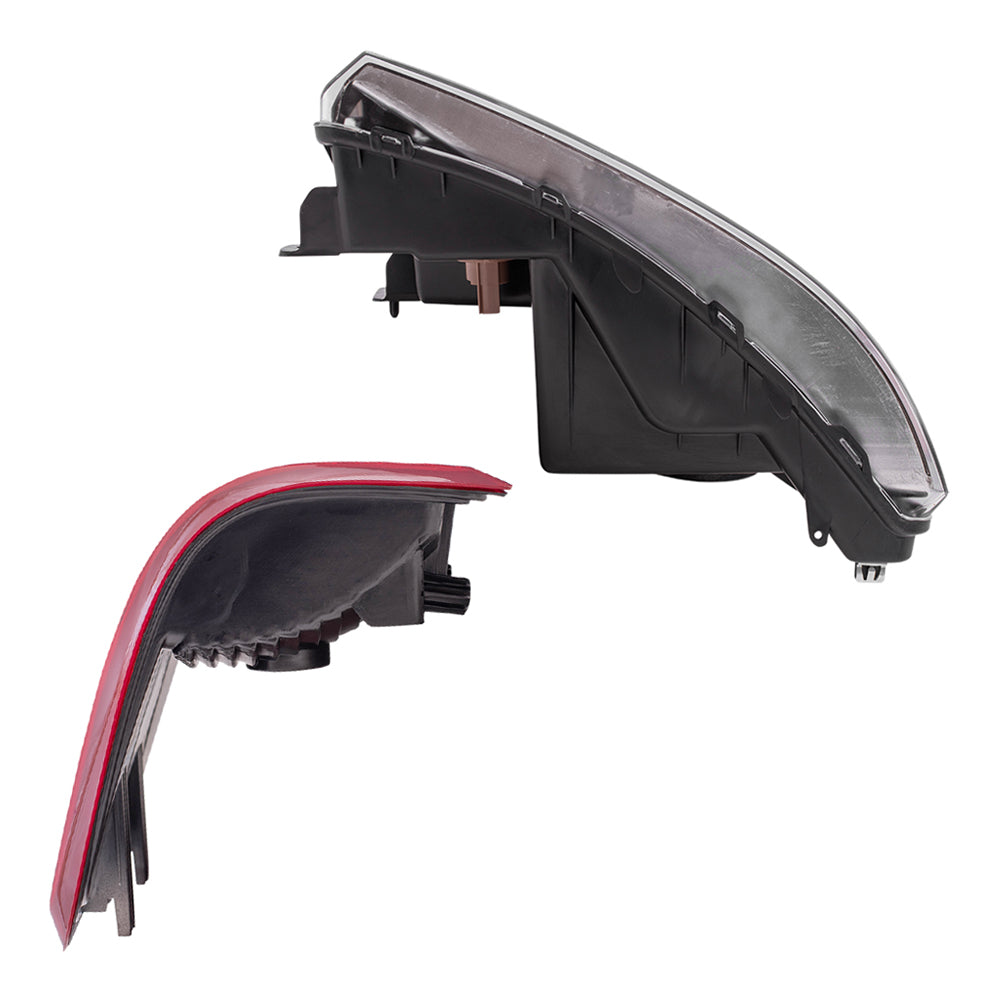 Brock Aftermarket Replacement Driver Left Passenger Right Halogen Combination Headlight Assemblies and Flareside Tail Lights 4 Piece Set Compatible with 2004-2008 F-150