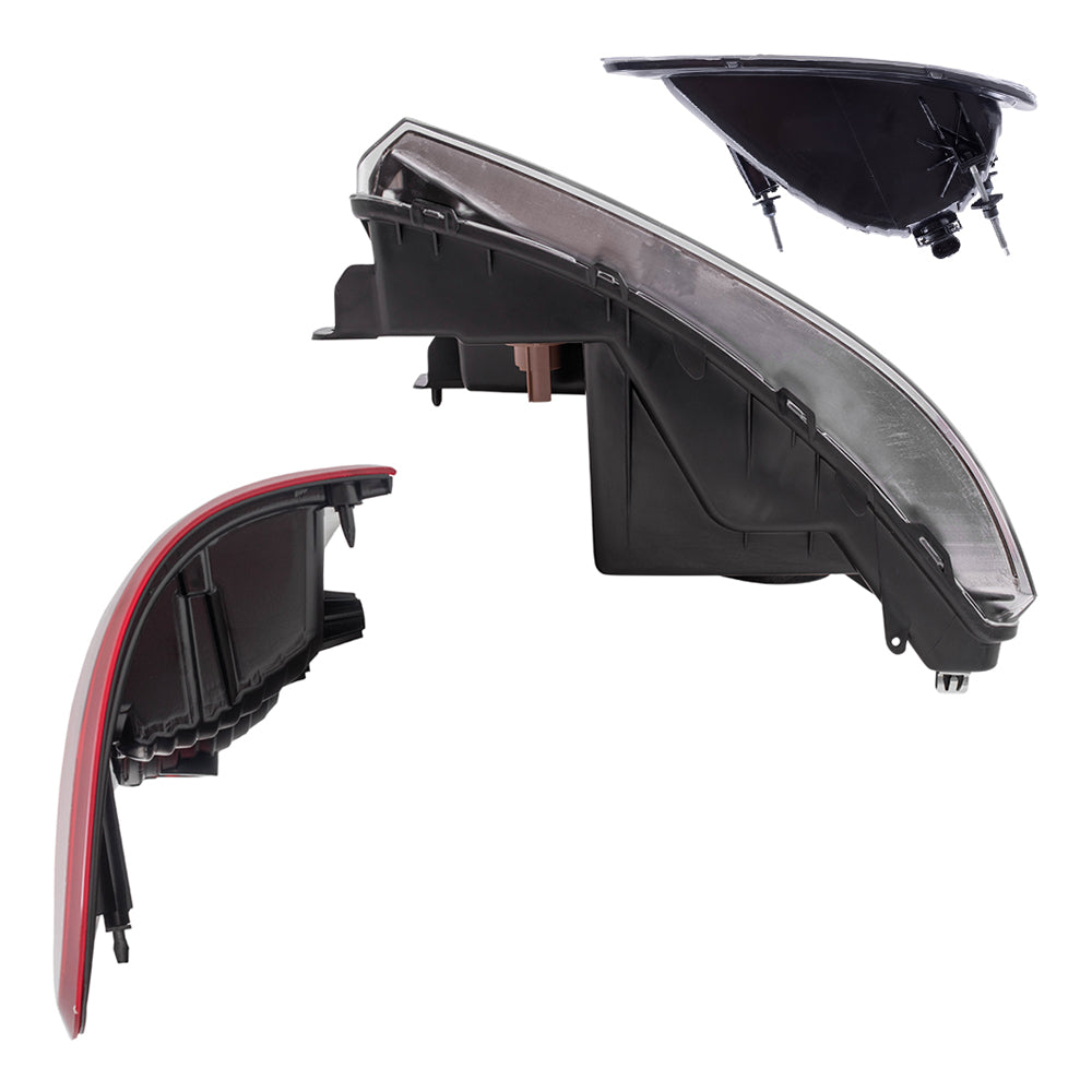 Brock Aftermarket Replacement Driver Left Passenger Right Halogen Combination Headlights-Rectangular Fog Lights-Styleside Tail Lights 6 Piece Set Compatible with 2004-2006 Ford F-150