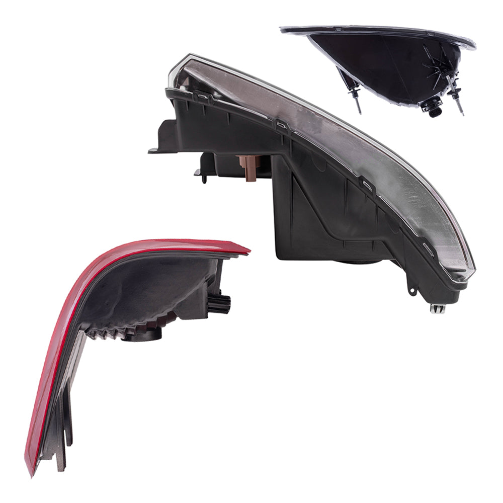 Brock Aftermarket Replacement Driver Left Passenger Right Halogen Combination Headlights-Rectangular Fog Lights-Flareside Tail Lights 6 Piece Set Compatible with 2004-2006 Ford F-150