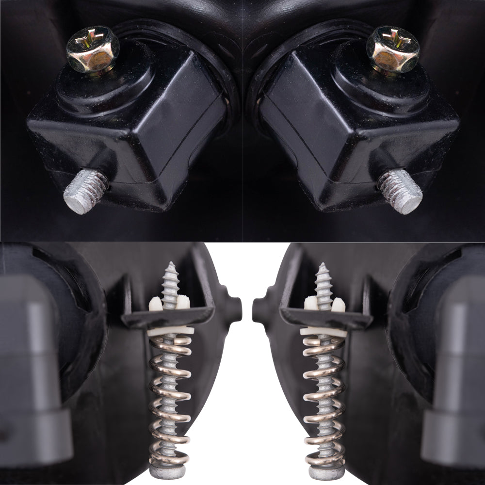 Brock Aftermarket Replacement Driver Left Passenger Right Halogen Combination Headlight Assembly With Chrome Bezel And Fog Lights 4 Piece Performance Set Compatible With 2011-2014 Ford F-150