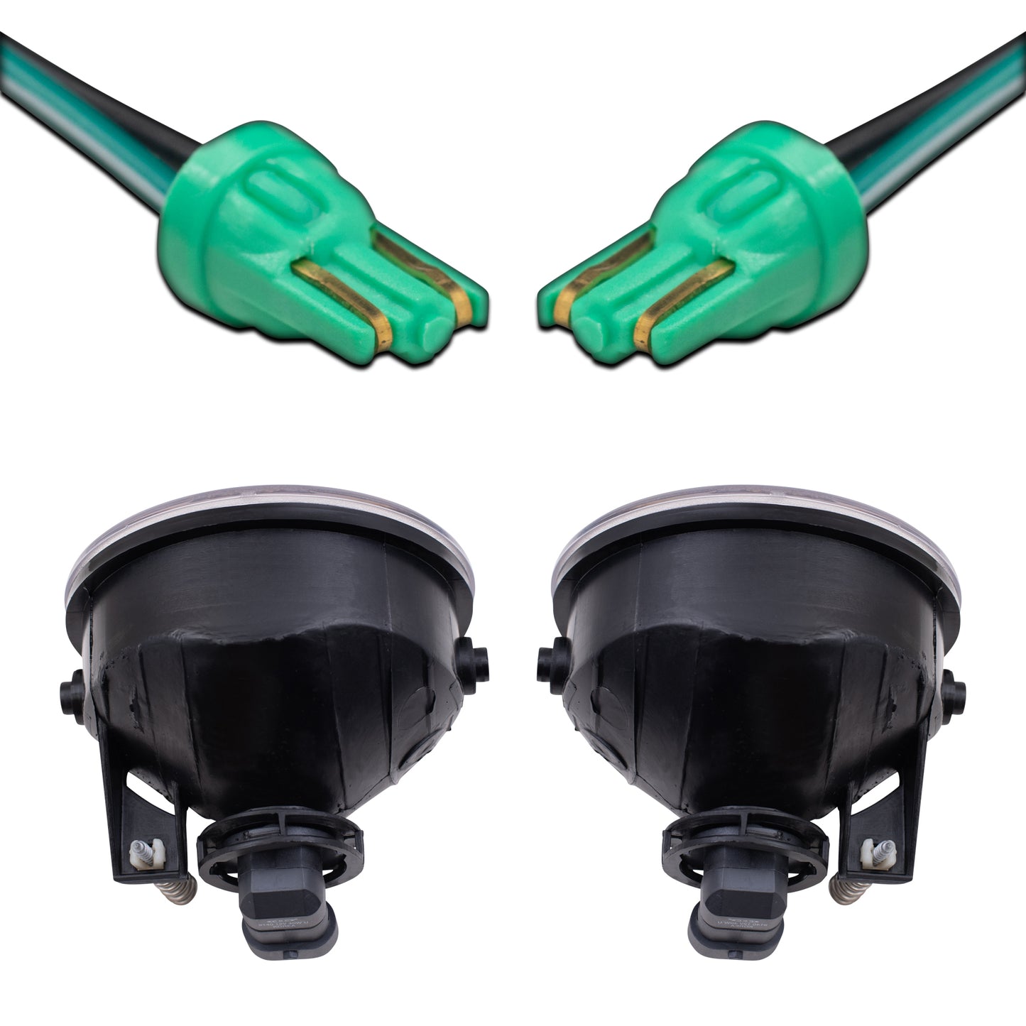 Brock Aftermarket Replacement Driver Left Passenger Right Halogen Combination Headlight Assembly With Chrome Bezel And Fog Lights 4 Piece Performance Set Compatible With 2011-2014 Ford F-150