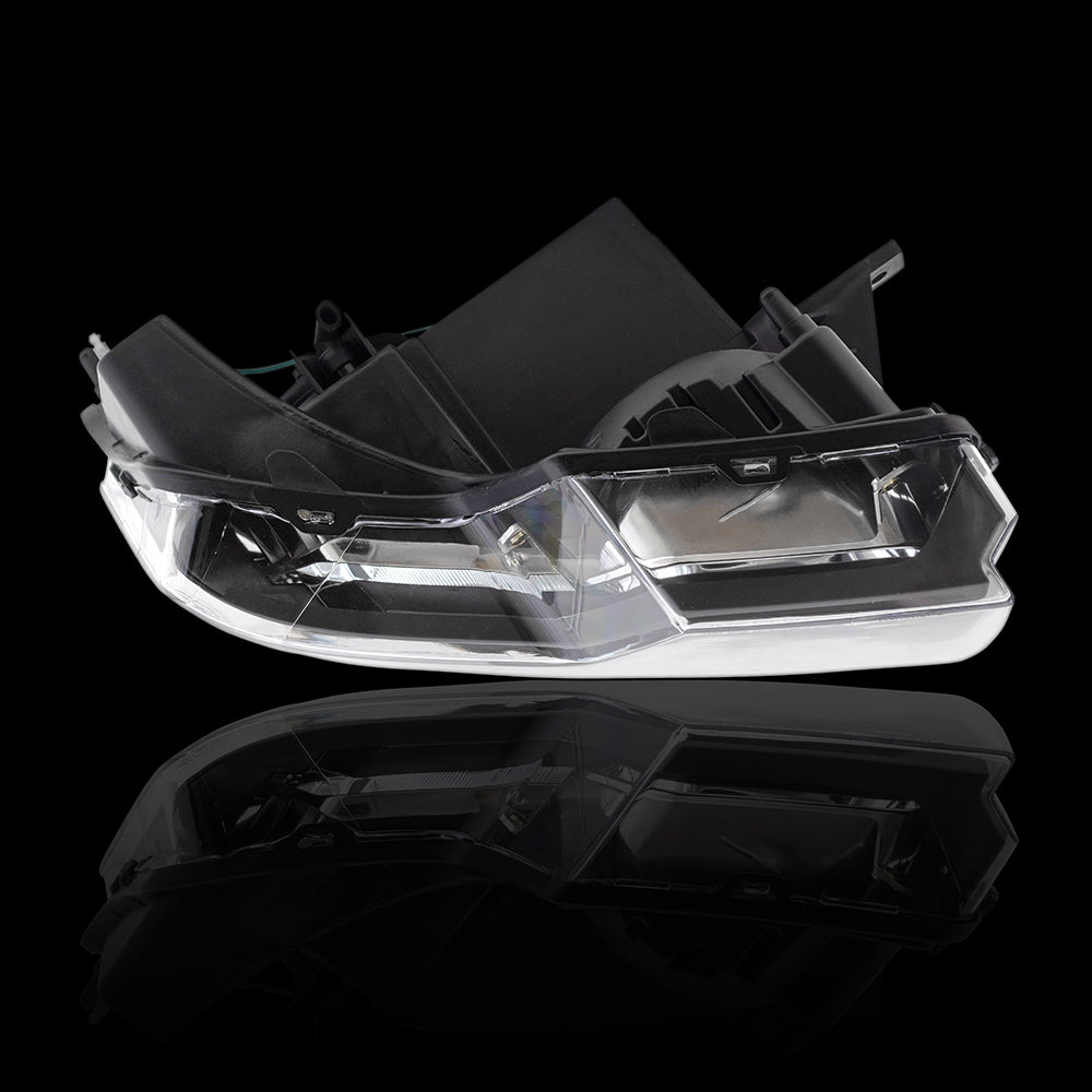 Brock Aftermarket Replacement Driver Left Passenger Right Halogen Combination Headlight Assembly With Black Bezel Performance Set Compatible With 2009-2014 Ford F-150