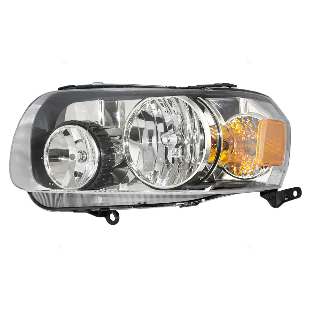 Brock Aftermarket Replacement Driver Left Halogen Combination Headlight Assembly Compatible With 2005-2007 Ford Escape