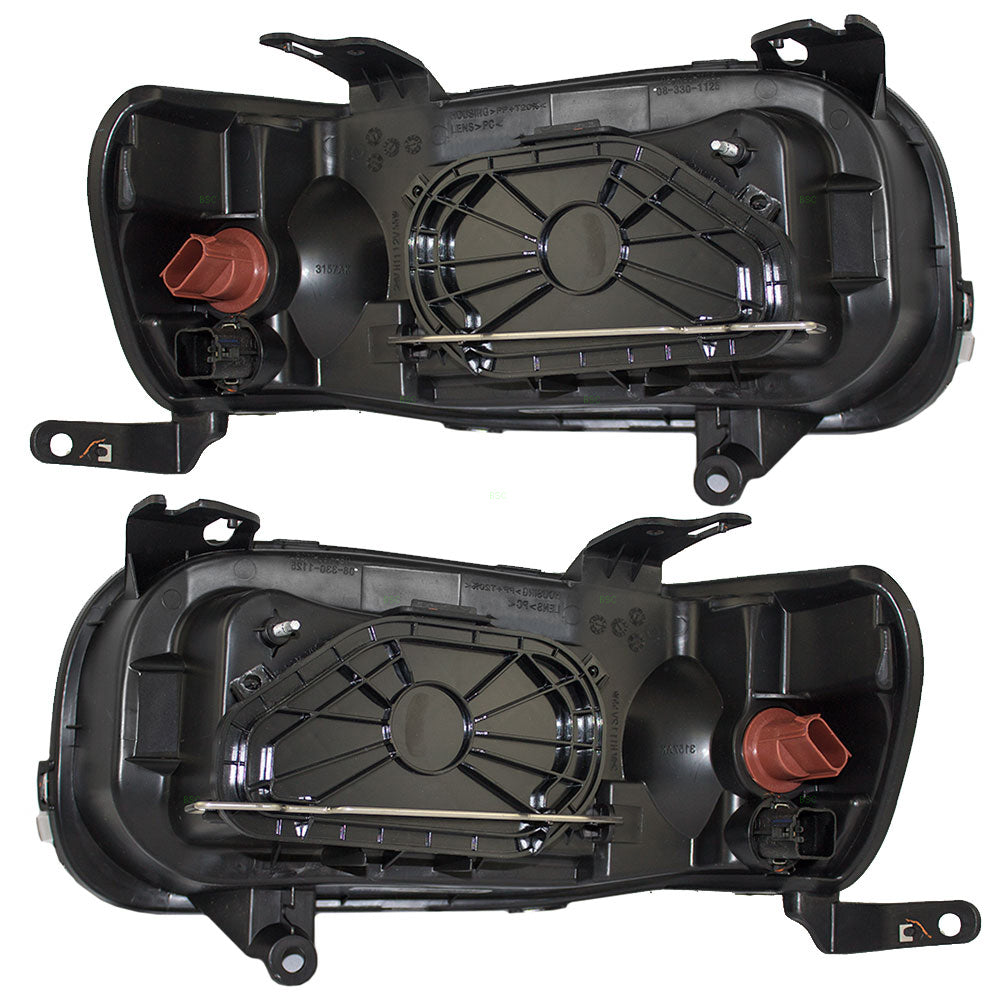 Brock Aftermarket Replacement Driver Left Passenger Right Halogen Combination Headlight Assembly Compatible With 2005-2007 Ford Escape