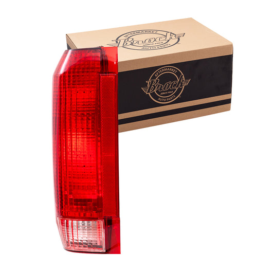 Brock Aftermarket Replacement Driver Left Tail Light Unit Compatible With 1990-1996 Ford F-150 Styleside Built From 10/1989