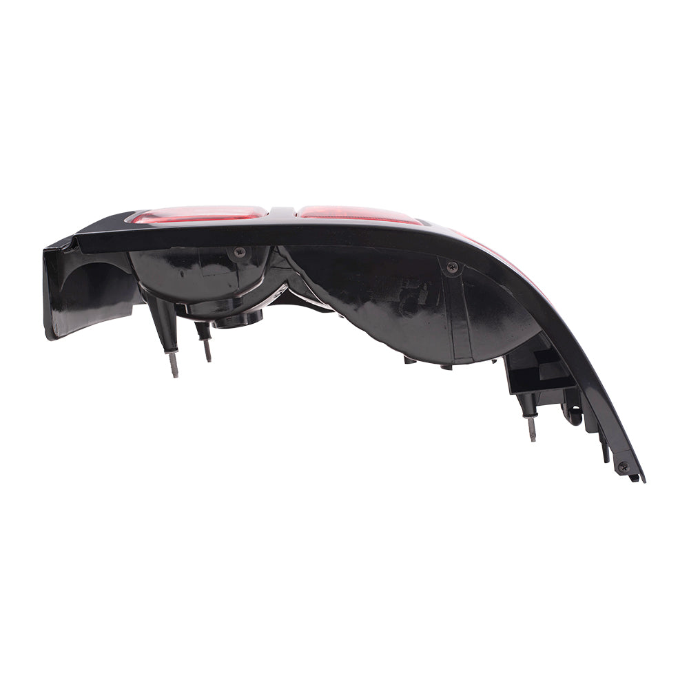 Brock Replacement Passengers Taillight Tail Lamp with Black Bezel Compatible with 1996-1998 Mustang GT SVT Base F6ZZ13404AAJ
