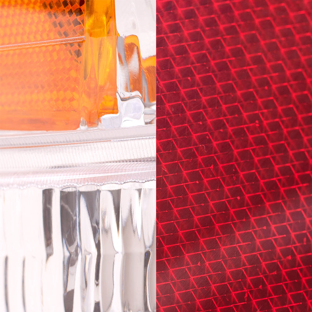 Brock Aftermarket Replacement Driver Left Passenger Right Halogen Headlight And Combination Tail Light 4 Piece Set Compatible with 1998-2001 Ford Explorer