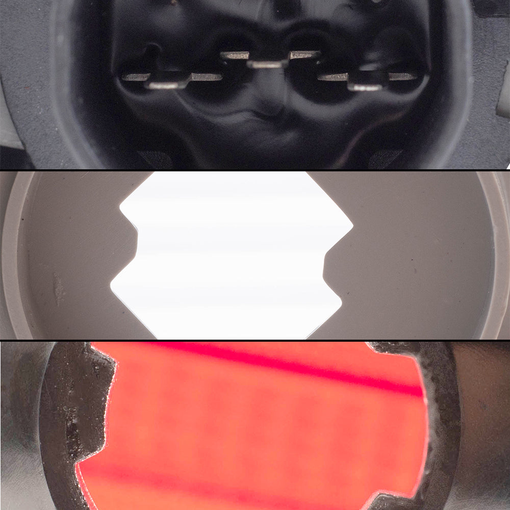 Brock Aftermarket Replacement Driver Left Passenger Right Headlights, Park/Side Marker Lights, & Tail Lights with Red Lens-Black-Trim-2 Bulbs 6 Pc Set Compatible with 1999-2011 Ford Crown Victoria