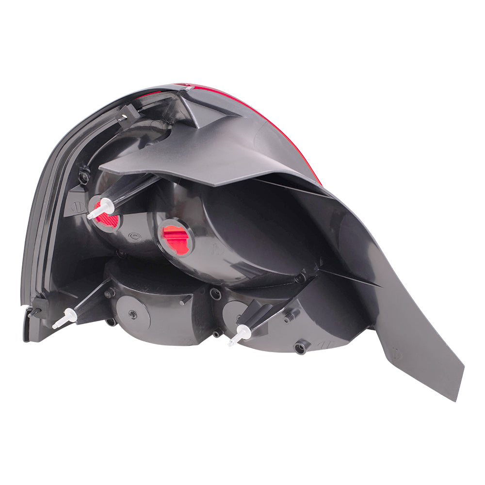 Brock Replacement Driver and Passenger Taillights with Black Trim Compatible with 1999-2011 Crown Victoria 8W7Z13405A 8W7Z13404A