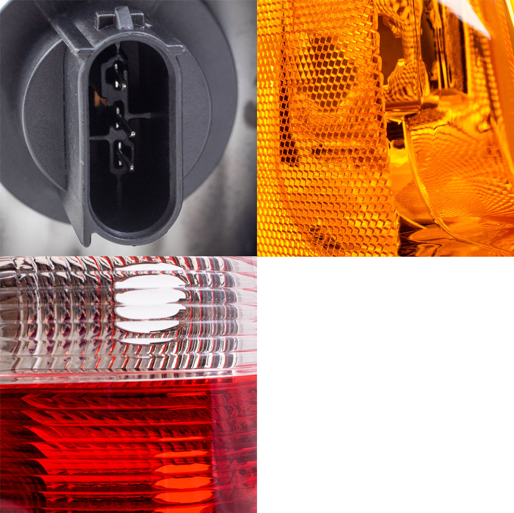 Brock Replacement 6 Pc Headlights, Tail Lights and Park Signal Lamps Set Compatible with 2001-2005 Ranger
