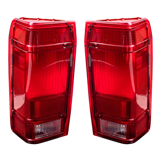 Brock Replacement Driver and Passenger Taillights Tail Lamps Compatible with 1983-1990 Ranger Pickup Truck E9TZ13405A E9TZ13404A