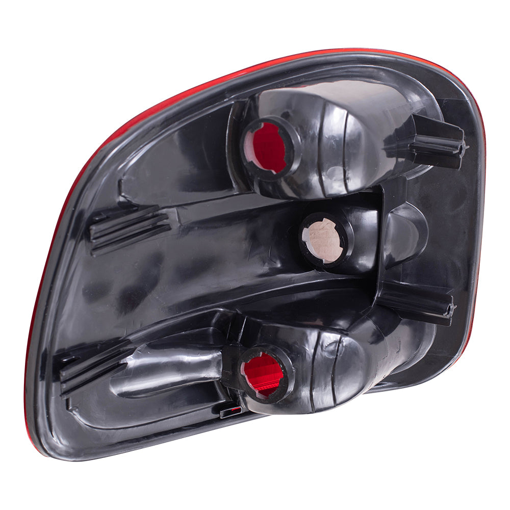 Brock Replacement Passengers Taillight Tail Lamp Lens Compatible with 1997-2000 F150 Flareside Pickup Truck F85Z13404BA