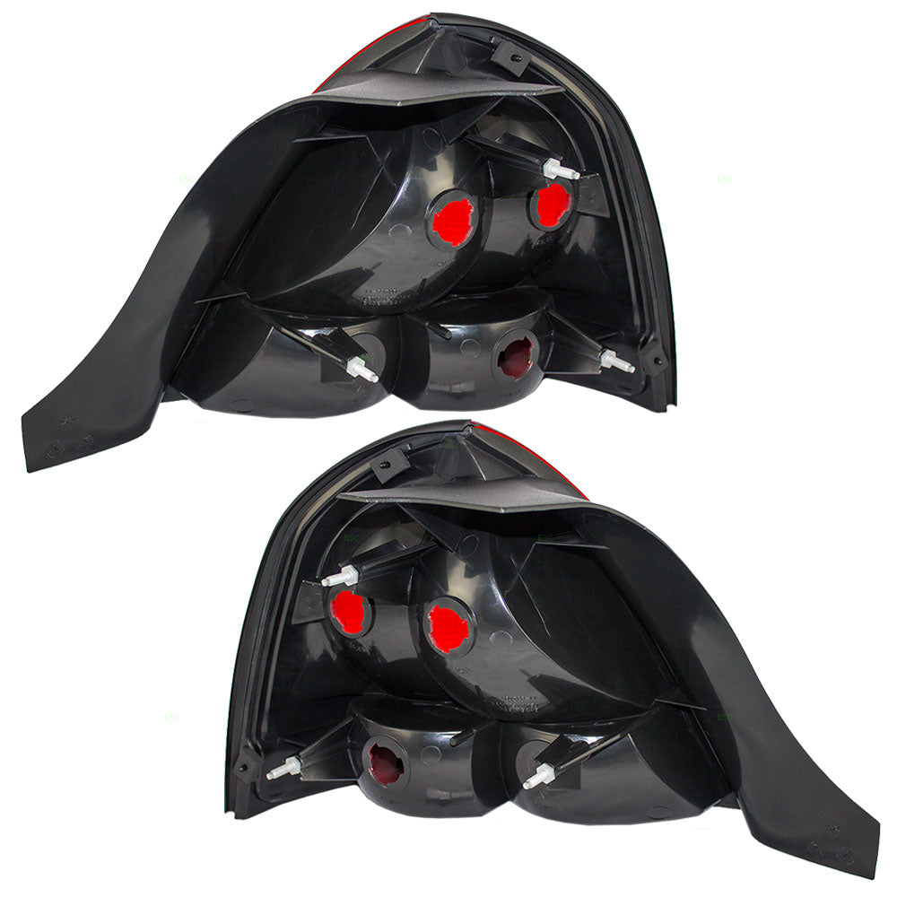 Brock Replacement Driver and Passenger Taillights Tail Lamps Compatible with 1998-2002 Grand Marquis XW3Z13405AA XW3Z13404AA