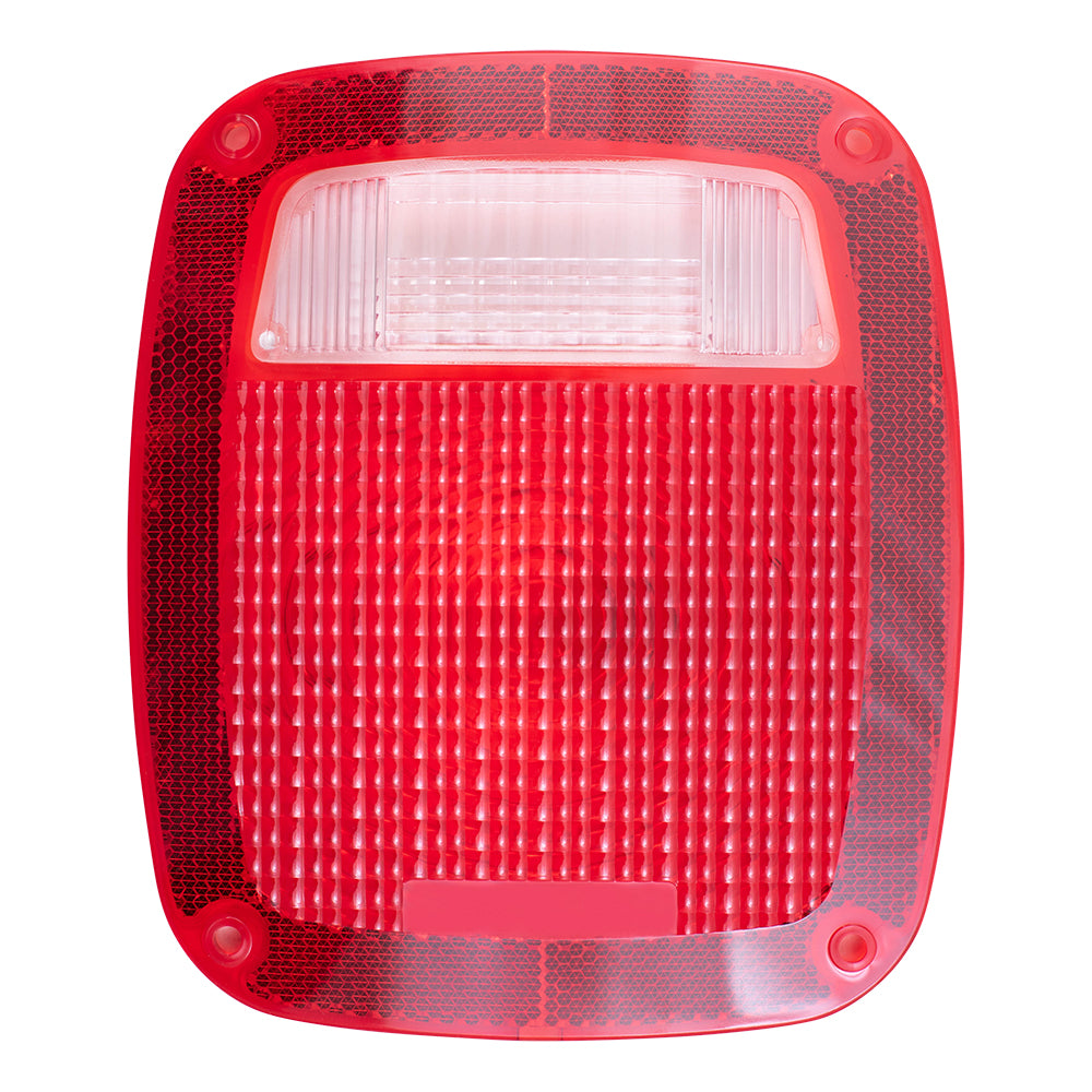Brock Replacement Taillight Tail Lamp Lens Compatible with 1978-1987 C/K Stepside Pickup Truck 5457724
