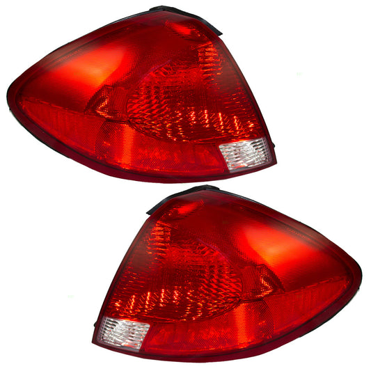 Brock Replacement Driver and Passenger Taillights Tail Lamps Compatible with 2000-2003 Taurus Sedan 3F1Z13405DA 3F1Z13404DA