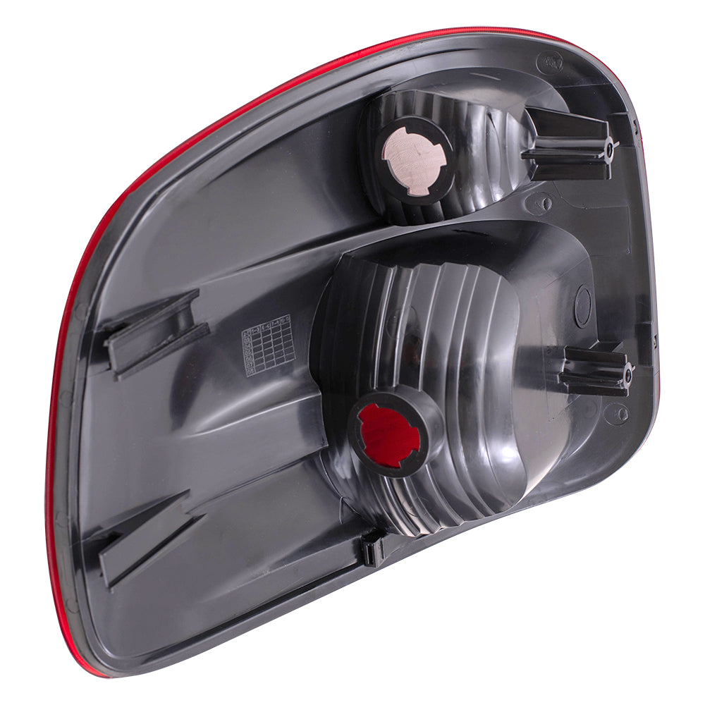 Brock Replacement Set Driver and Passenger Taillights with Red Lens Compatible with 2000-2003 F150 Flareside Crew Cab Pickup Truck YL3Z13405AA YL3Z13404AA