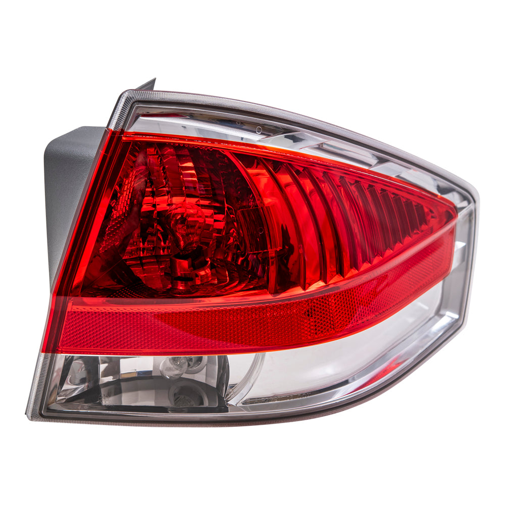 Brock Replacement Driver and Passenger Side Tail Light Assemblies Compatible with 2008 Ford Focus