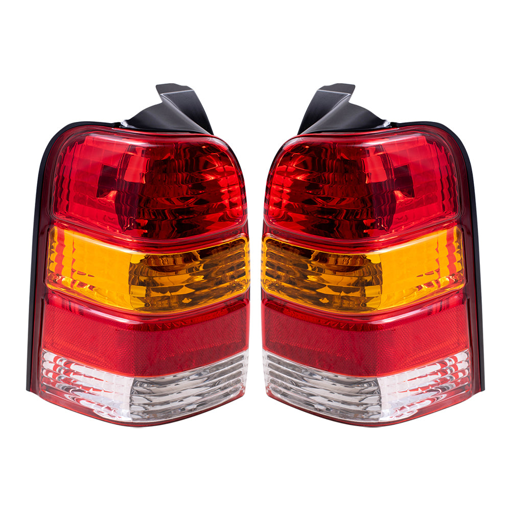 Brock Replacement Driver and Passenger Taillights Tail Lamps Compatible with 2001-2007 Escape 6L8Z13405DA 6L8Z13404DA
