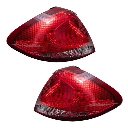 Brock Replacement Driver and Passenger Taillights Tail Lamps Compatible with 2004-2007 Taurus Sedan 5F1Z 13405 A 5F1Z 13404 A