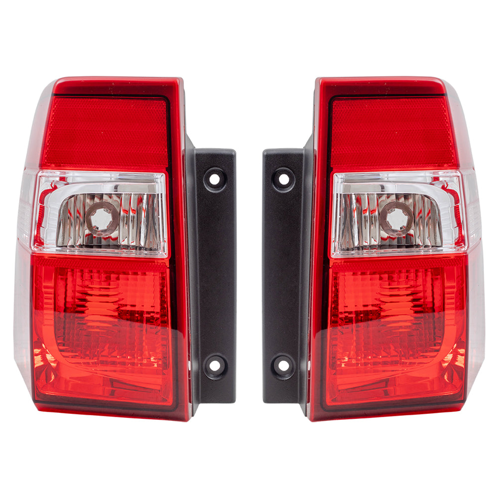 Brock Replacement Pair Set Taillights Tail Lamps Lens & Housing Units Compatible with 07-17 Expedition 7L1Z13405AA 7L1Z13404AA