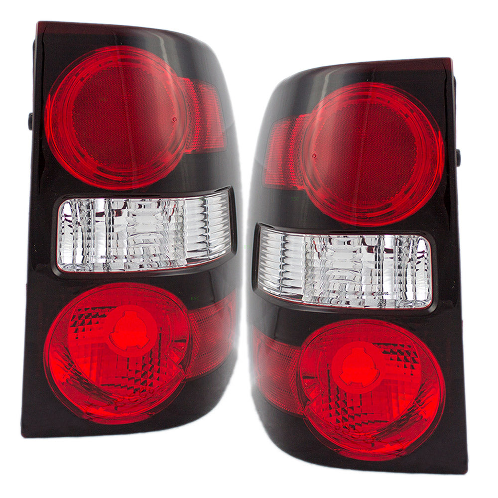 Brock Replacement Driver and Passenger Taillights Tail Lamps Compatible with 2006-2010 Explorer 6L2Z13405CA 6L2Z13404CA
