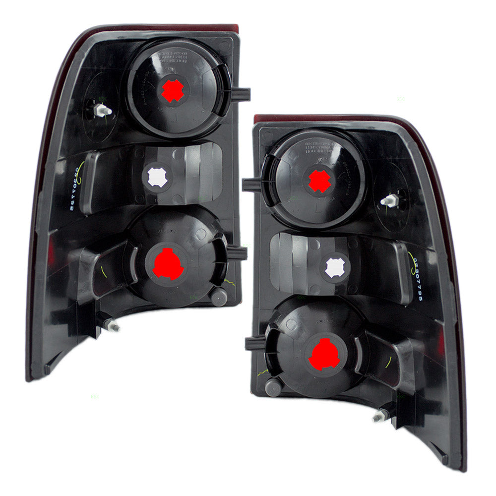 Brock Replacement Driver and Passenger Taillights Tail Lamps Compatible with 2006-2010 Explorer 6L2Z13405CA 6L2Z13404CA