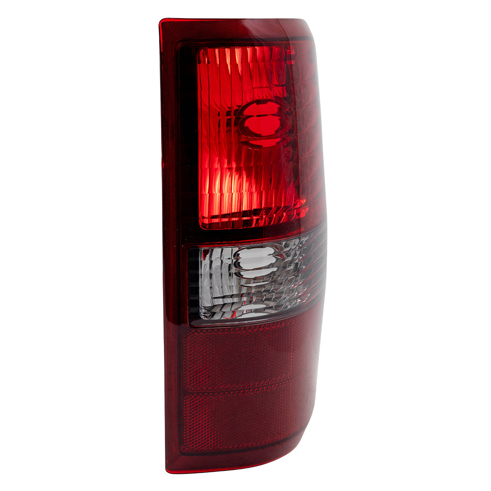 Brock Replacement Passengers Taillight Tail Lamp with Smoked Lens Compatible with 2004-2008 F150 Styleside Pickup Truck 6L3Z13404AA