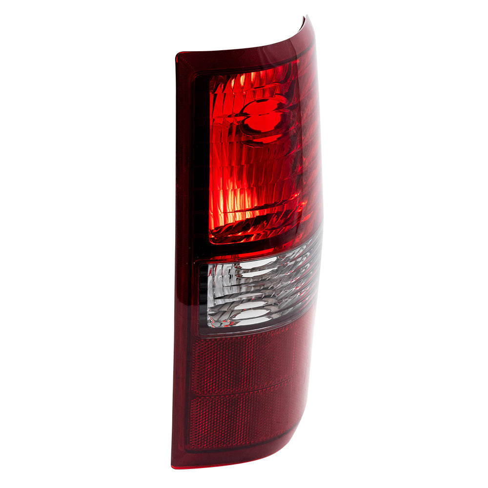 Brock Replacement Passengers Taillight Tail Lamp with Smoked Lens Compatible with 2004-2008 F150 Styleside Pickup Truck 6L3Z13404AA
