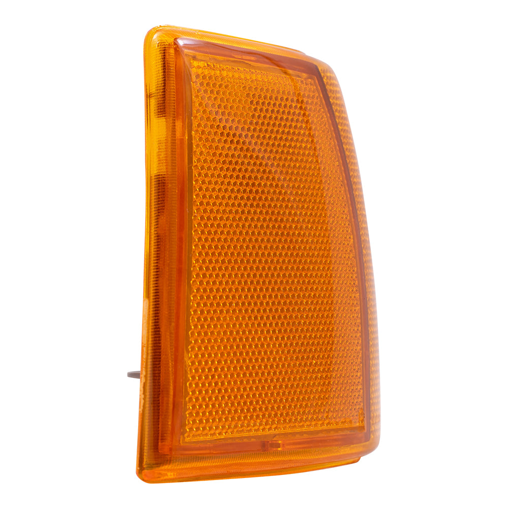 Brock Replacement Driver and Passenger Front Signal Side Marker Lights Amber Lamps Compatible with 91-94 Bronco II Ranger Pickup Explorer