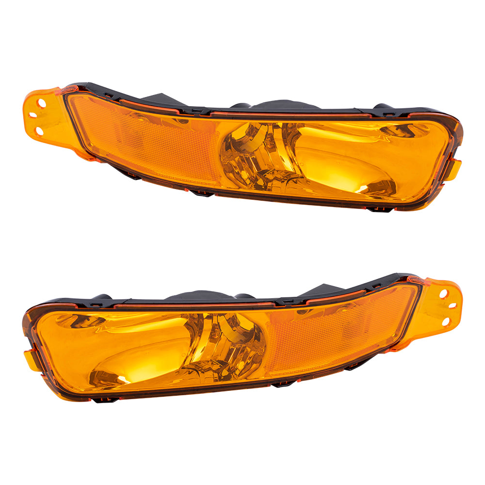 Brock Replacement Driver and Passenger Park Signal Side Marker Lights Lamps Compatible with 2005-2009 Mustang 4R3Z 13201 AA 4R3Z 13200 AA