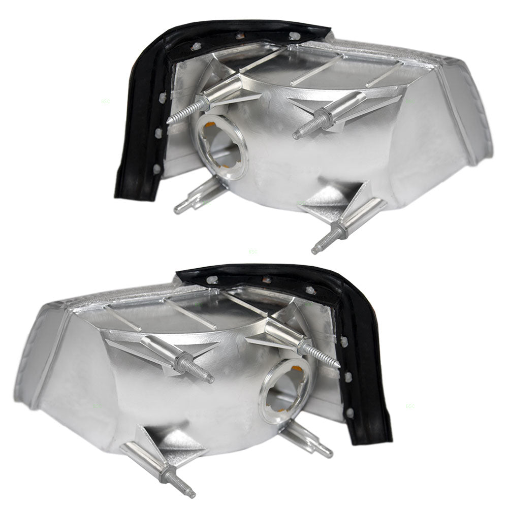 Brock Replacement Driver and Passenger Park Signal Corner Marker Lights Lamps Compatible with 1989-1995 Cougar Thunderbird F4SZ13201A F4SZ13200A
